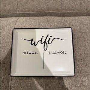 White WiFi Password Sign
